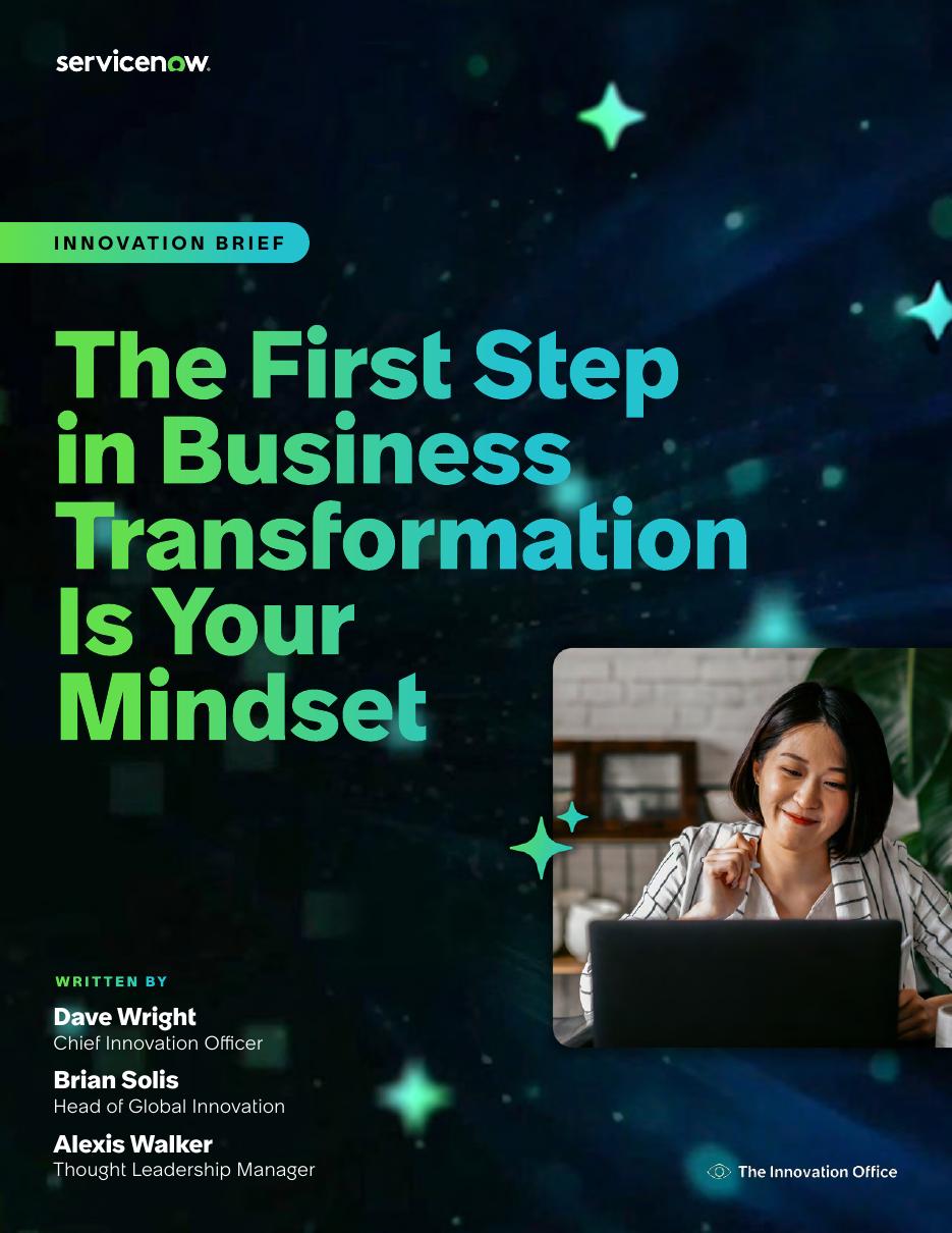 Cover of The First Step in Business Transformation Is Your Mindset